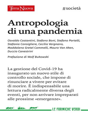 cover image of Antropologia di una pandemia